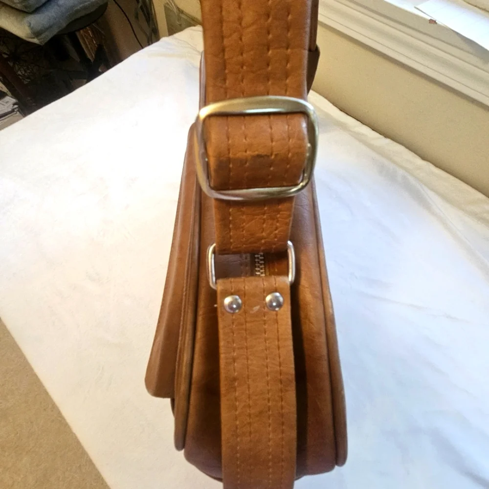 Samsonite Briefcase Messenger Travel Carry On Bag Brown Zipper Vintage